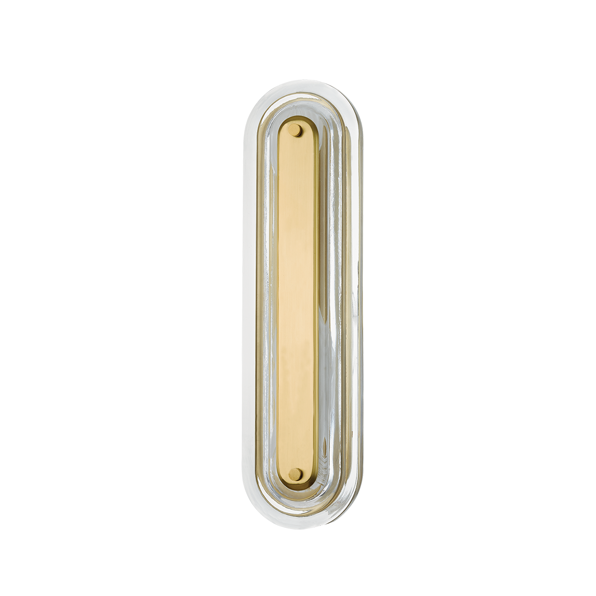 Litton Wall Sconce 5.75" x 21.25" in aged brass — a Hudson Valley wall sconce for bathrooms, hallways, and living rooms at Laurie Yapp Home.