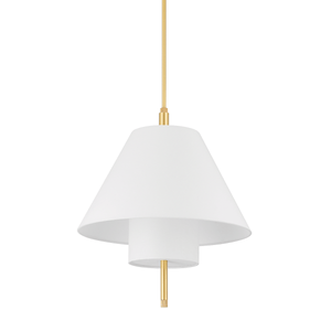 Glenmoore Pendant in aged brass — a Hudson Valley pendant for kitchens, entries, and dining rooms at Laurie Yapp Home.