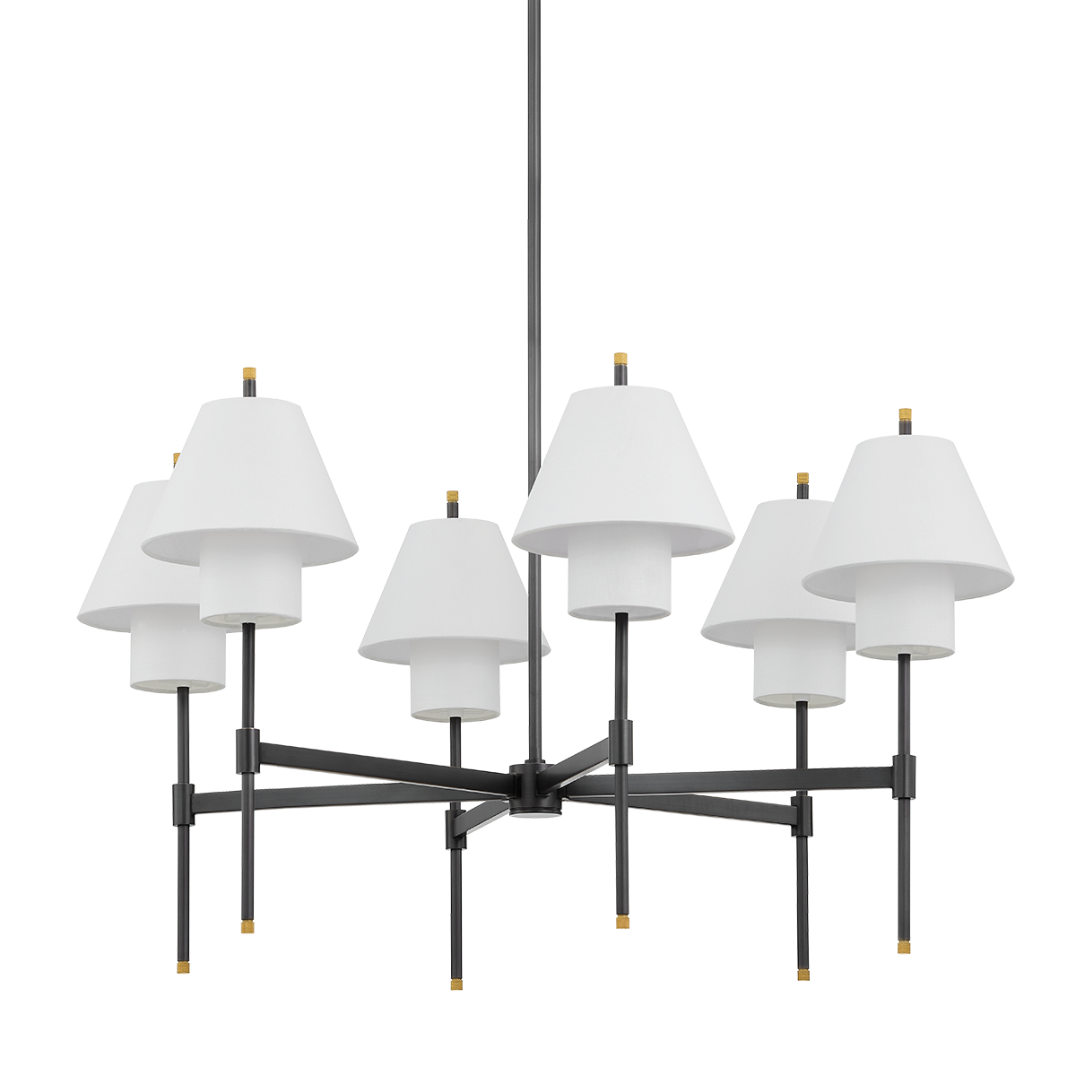 Glenmoore Chandelier 34.75" x 26.25" in aged brass — a Hudson Valley chandelier for dining rooms, entries, and living rooms at Laurie Yapp Home.
