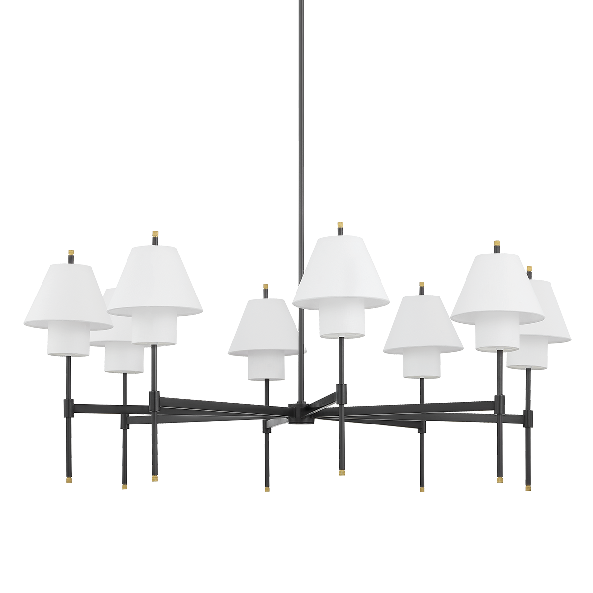 Glenmoore Chandelier 48.5" x 26.25" in aged brass — a Hudson Valley chandelier for dining rooms, entries, and living rooms at Laurie Yapp Home.