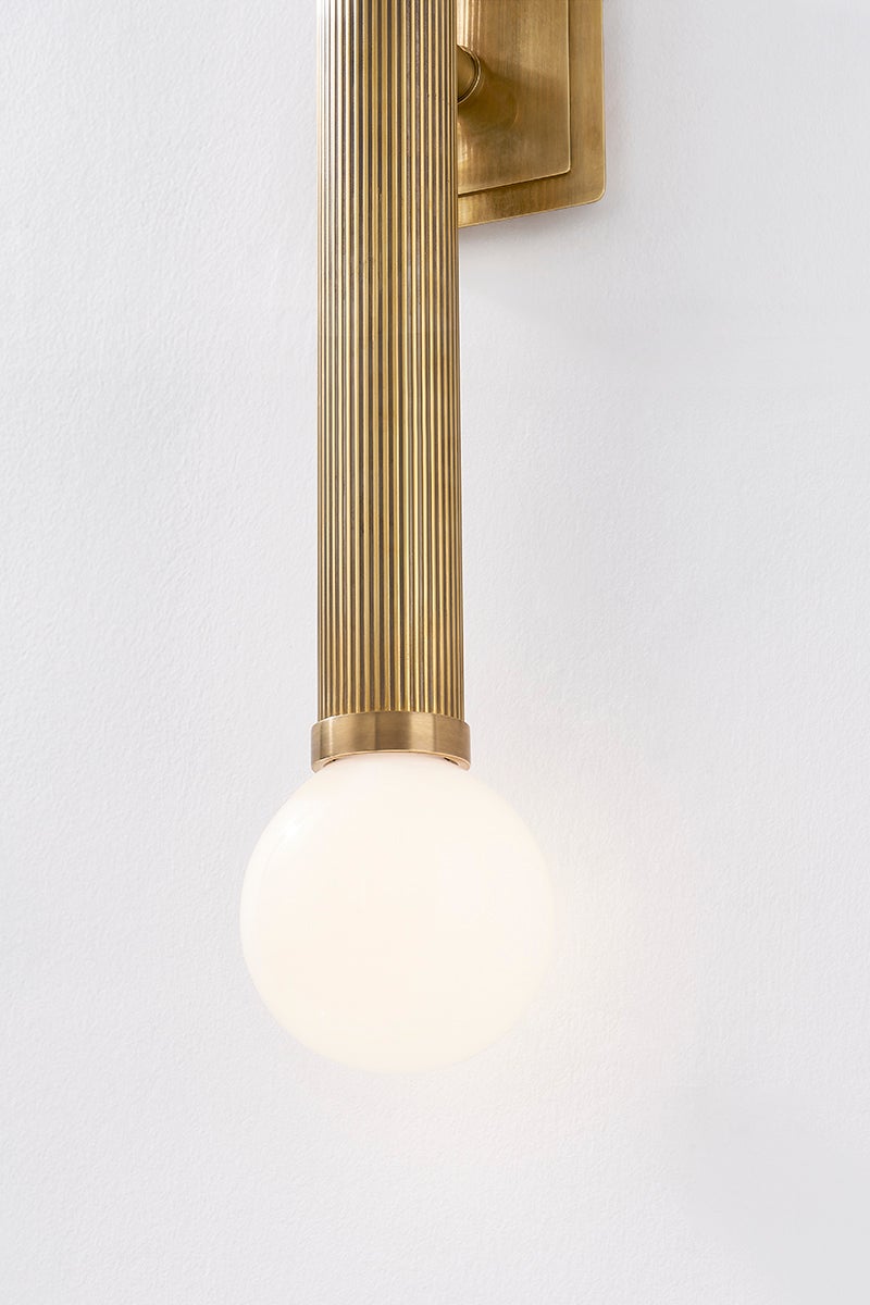 Pienza Wall Sconce 5.5" x 31.25" — a Corbett wall sconce for bathrooms, hallways, and living rooms at Laurie Yapp Home.