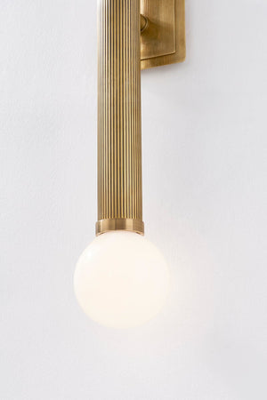Pienza Wall Sconce 5.5" x 31.25" shown from a second angle to highlight the arm curve and shade silhouette.