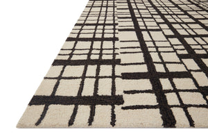 Polly Black / Ivory shown from a different angle to reveal its pattern.