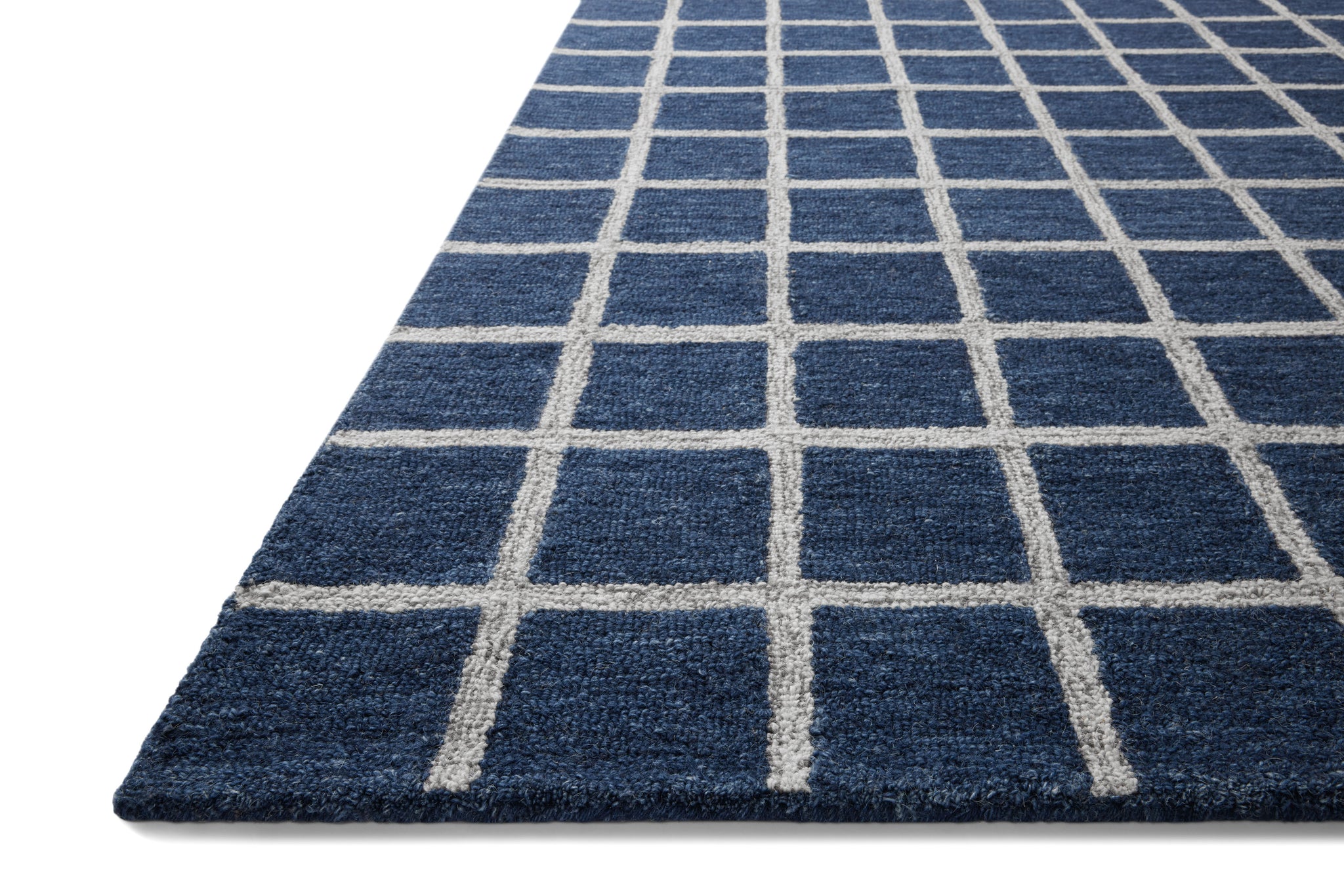 Polly Navy / Silver shown from a different angle to reveal its pattern.