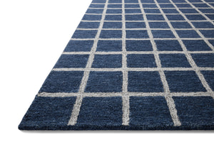 Polly Navy / Silver shown from a different angle to reveal its pattern.