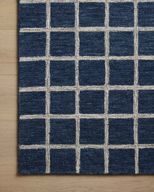 Polly Navy / Silver shown from a different angle to reveal its pattern.