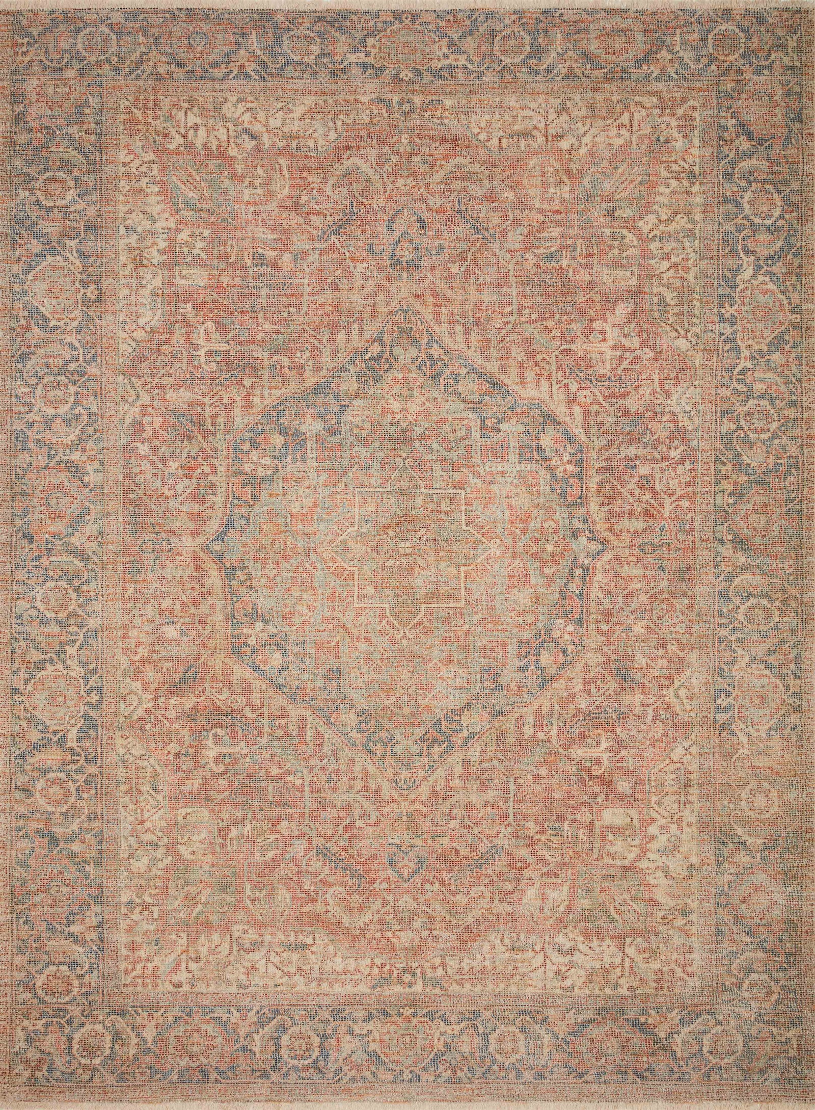 Priya Brick / Navy — a Loloi rug at Laurie Yapp Home.