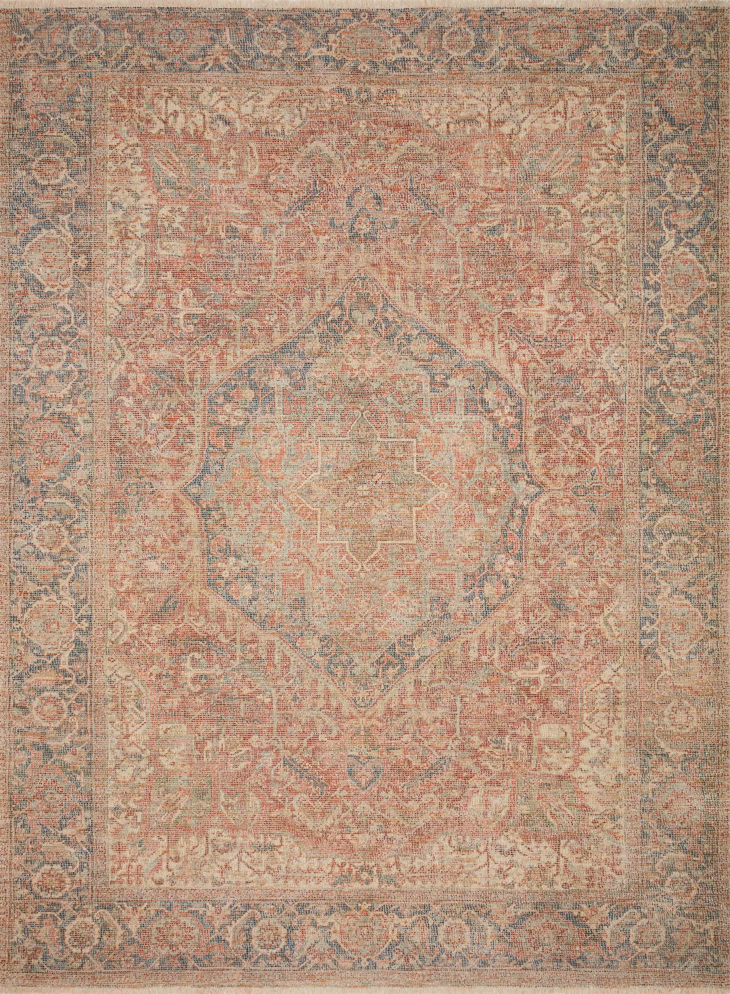 Priya Brick / Navy — a Loloi rug at Laurie Yapp Home.