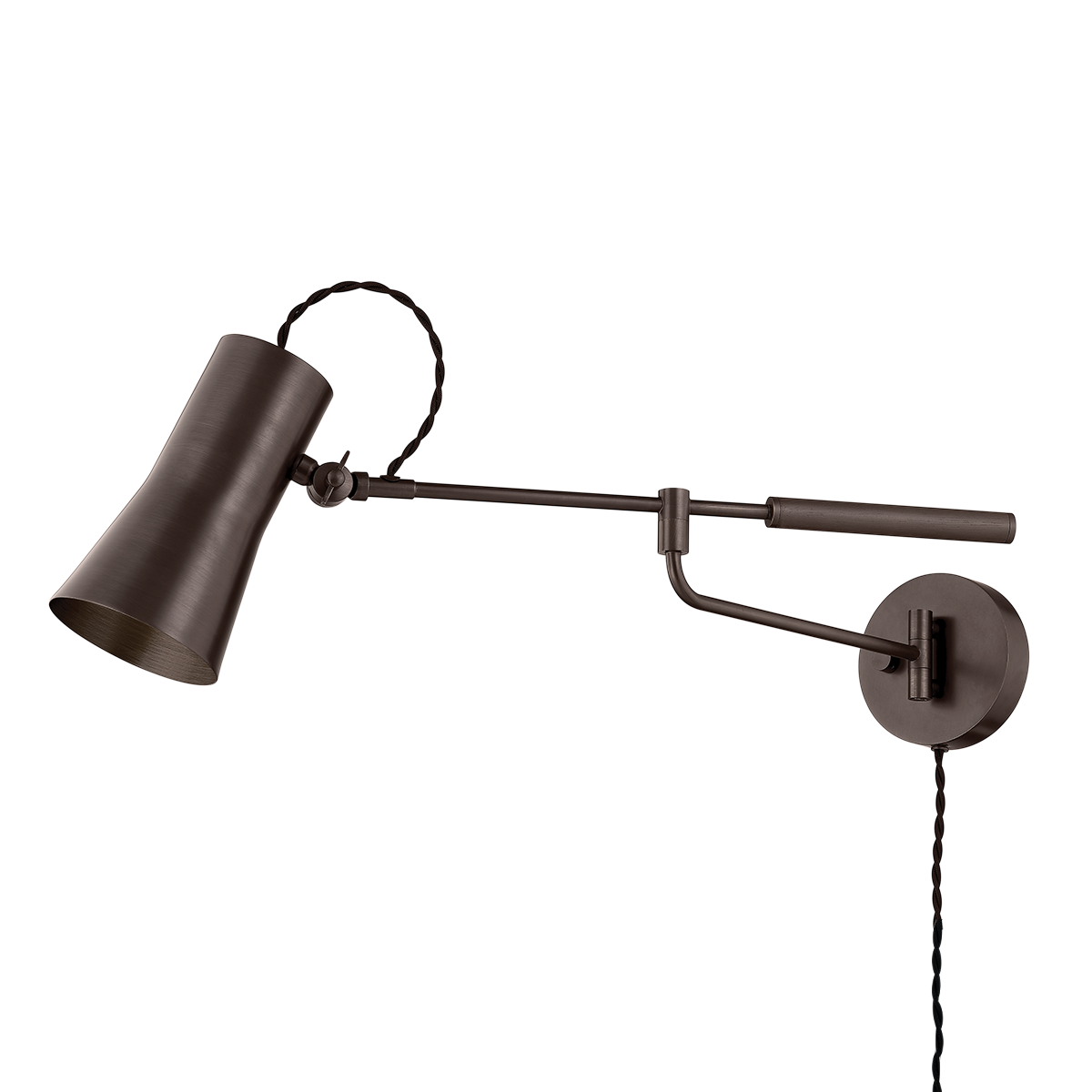 Novel Plug-In Sconce — a Troy plug-in sconce for bedrooms, living rooms, and reading nooks at Laurie Yapp Home.