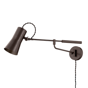 Novel Plug-In Sconce — a Troy plug-in sconce for bedrooms, living rooms, and reading nooks at Laurie Yapp Home.