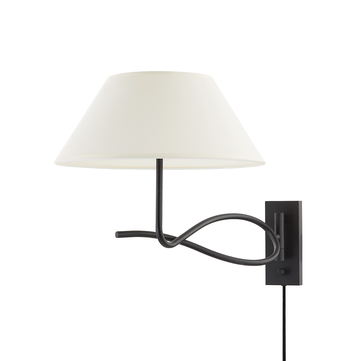 Alameda Plug-In Sconce — a Troy plug-in sconce for bedrooms, living rooms, and reading nooks at Laurie Yapp Home.