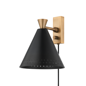 Marvin Plug-In Sconce — a Troy plug-in sconce for bedrooms, living rooms, and reading nooks at Laurie Yapp Home.