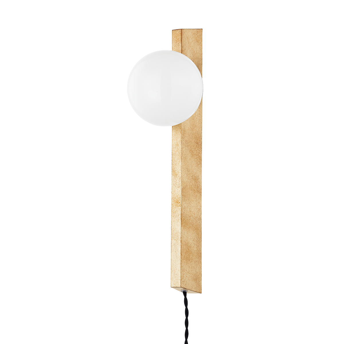 Brisbane Plug-In Sconce 5" x 18.5" shown from a second angle to highlight the arm profile and shade silhouette.