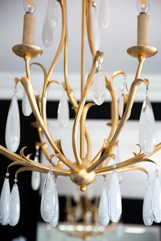 Prosecco Chandelier 34.75" — a Corbett chandelier for dining rooms, entries, and living rooms at Laurie Yapp Home.