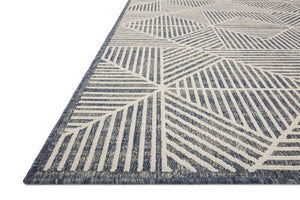 Rainier Denim / Ivory (Pattern 1) shown from a different angle to reveal its pattern.