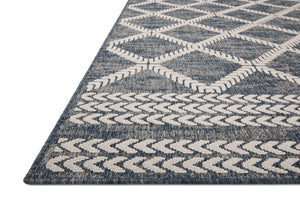 Rainier Denim / Ivory (Pattern 2) shown from a different angle to reveal its pattern.