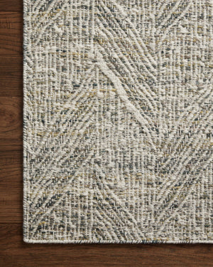Side view of the Raven Moss / Ivory rug.