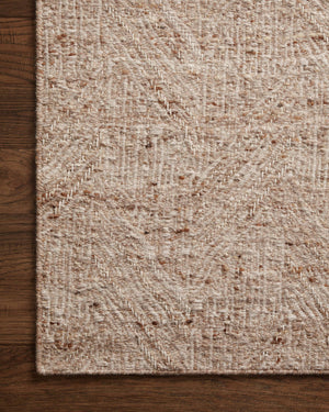 Side view of the Raven Oatmeal / Natural rug.