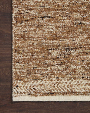 Side view of the Reyla Caramel / Ivory rug.