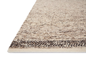 Side view of the Reyla Granite / Mocha rug.