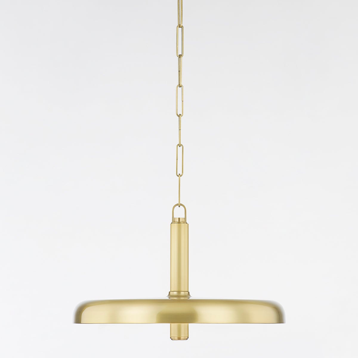 Reynolds Pendant 19.75" in aged brass — a Hudson Valley pendant for kitchens, entries, and dining rooms at Laurie Yapp Home.