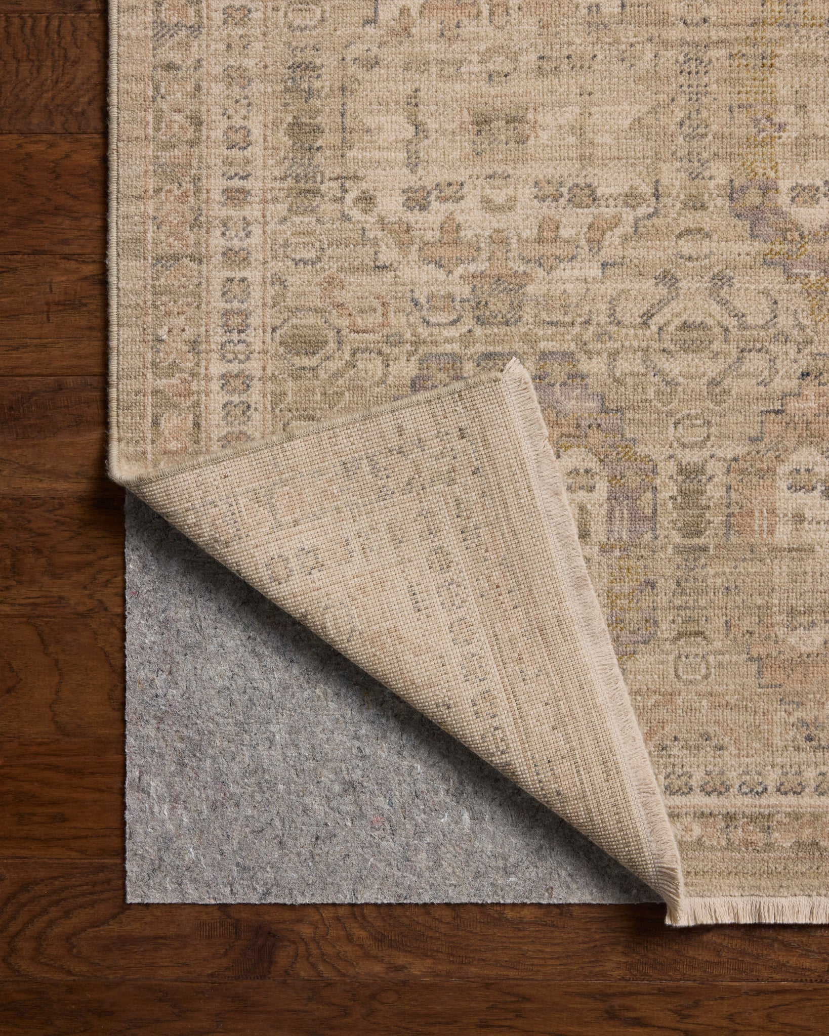 Reign Linen / Lilac shown in a styled living room vignette at Laurie Yapp Home.