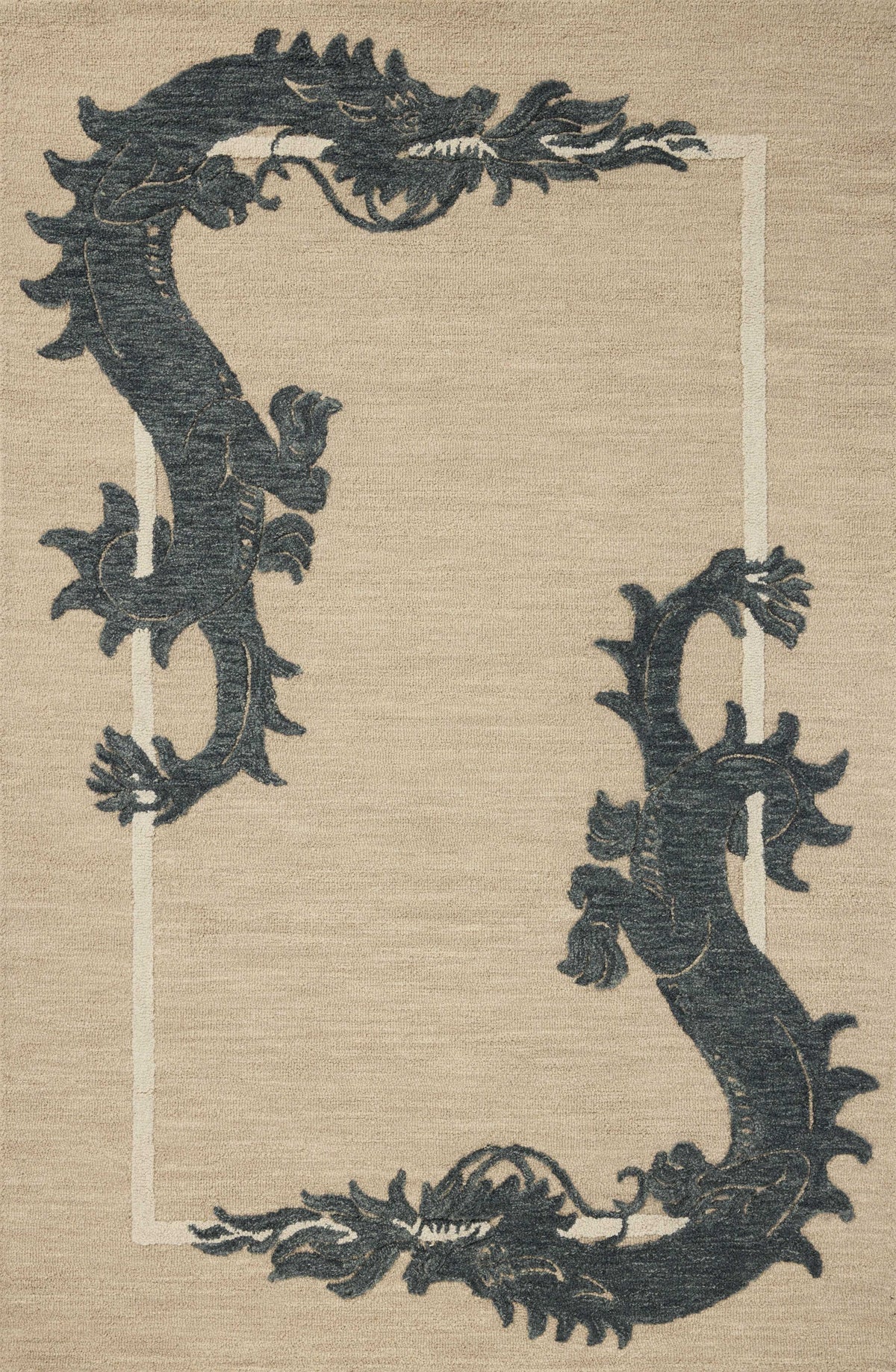 Romi Oatmeal / Midnight — a Loloi rug at Laurie Yapp Home.