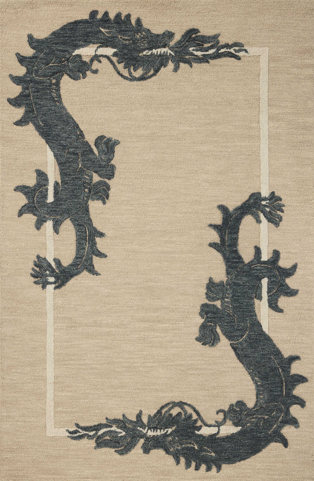 Romi Oatmeal / Midnight — a Loloi rug at Laurie Yapp Home.