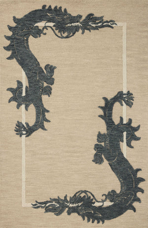 Romi Oatmeal / Midnight — a Loloi rug at Laurie Yapp Home.