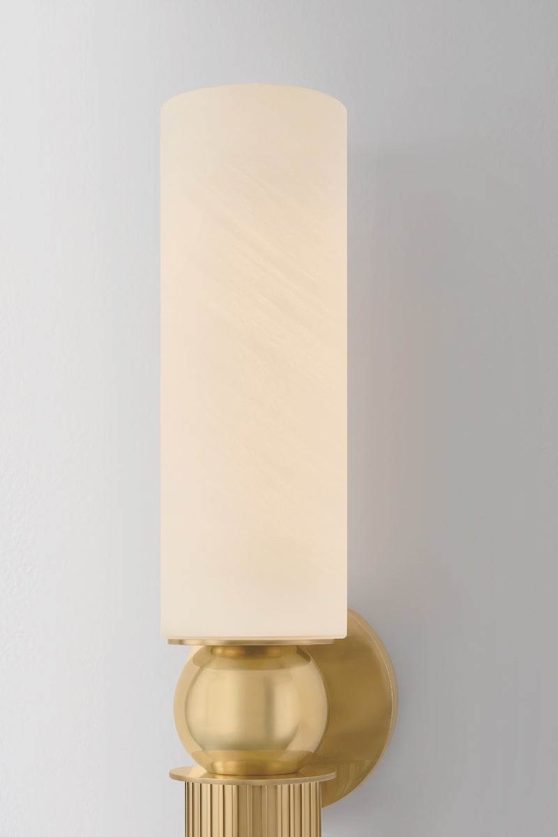 Close-up of the Ronda Wall Sconce showing the arm curve and shade silhouette.