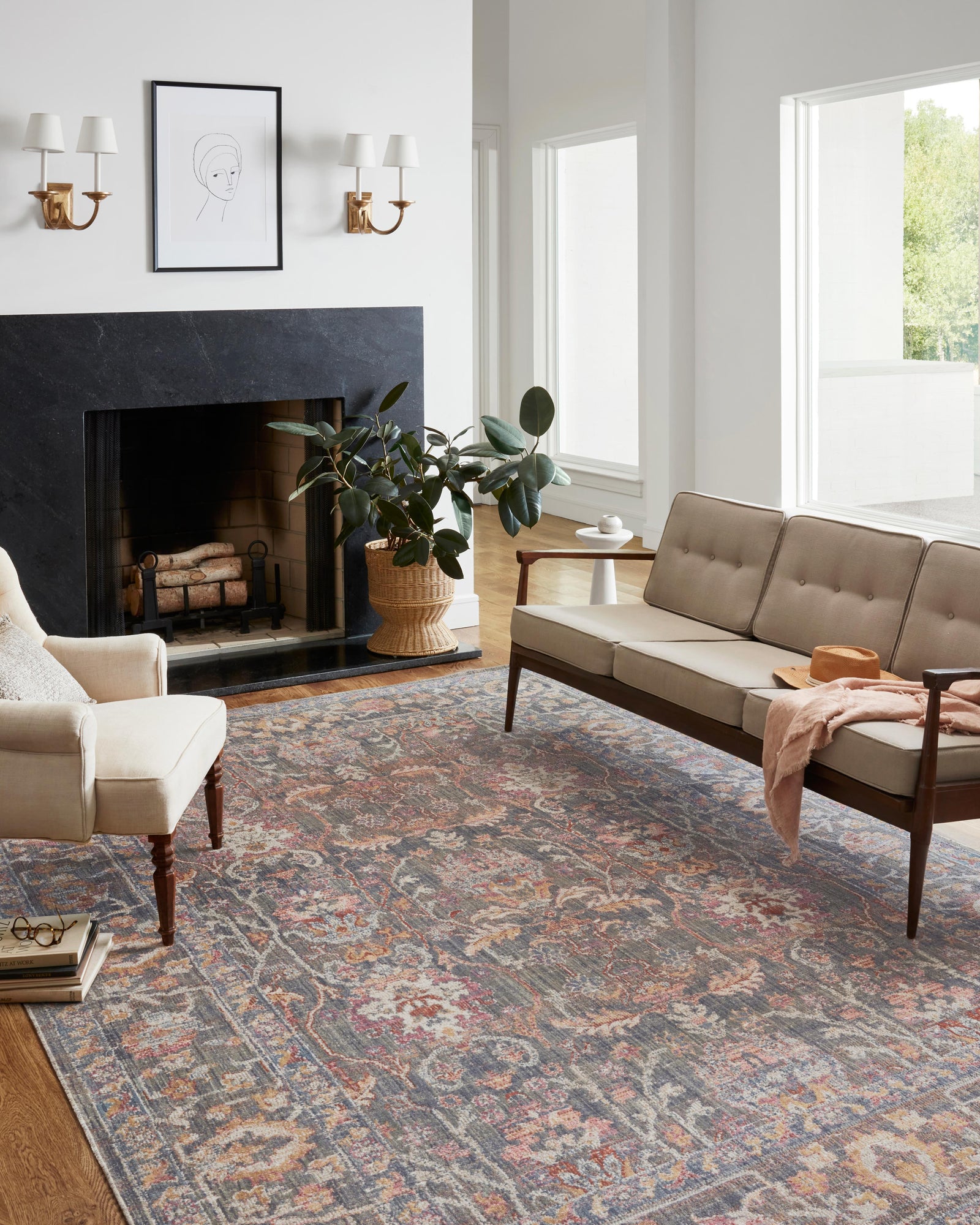 Rosemarie Stone / Multi — a Loloi rug at Laurie Yapp Home.