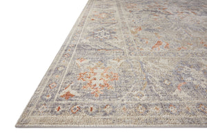 Rosemarie Oatmeal / Lavender shown from a different angle to reveal its pattern.