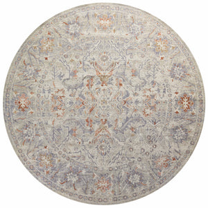 Rosemarie Oatmeal / Lavender shown from a different angle to reveal its pattern.