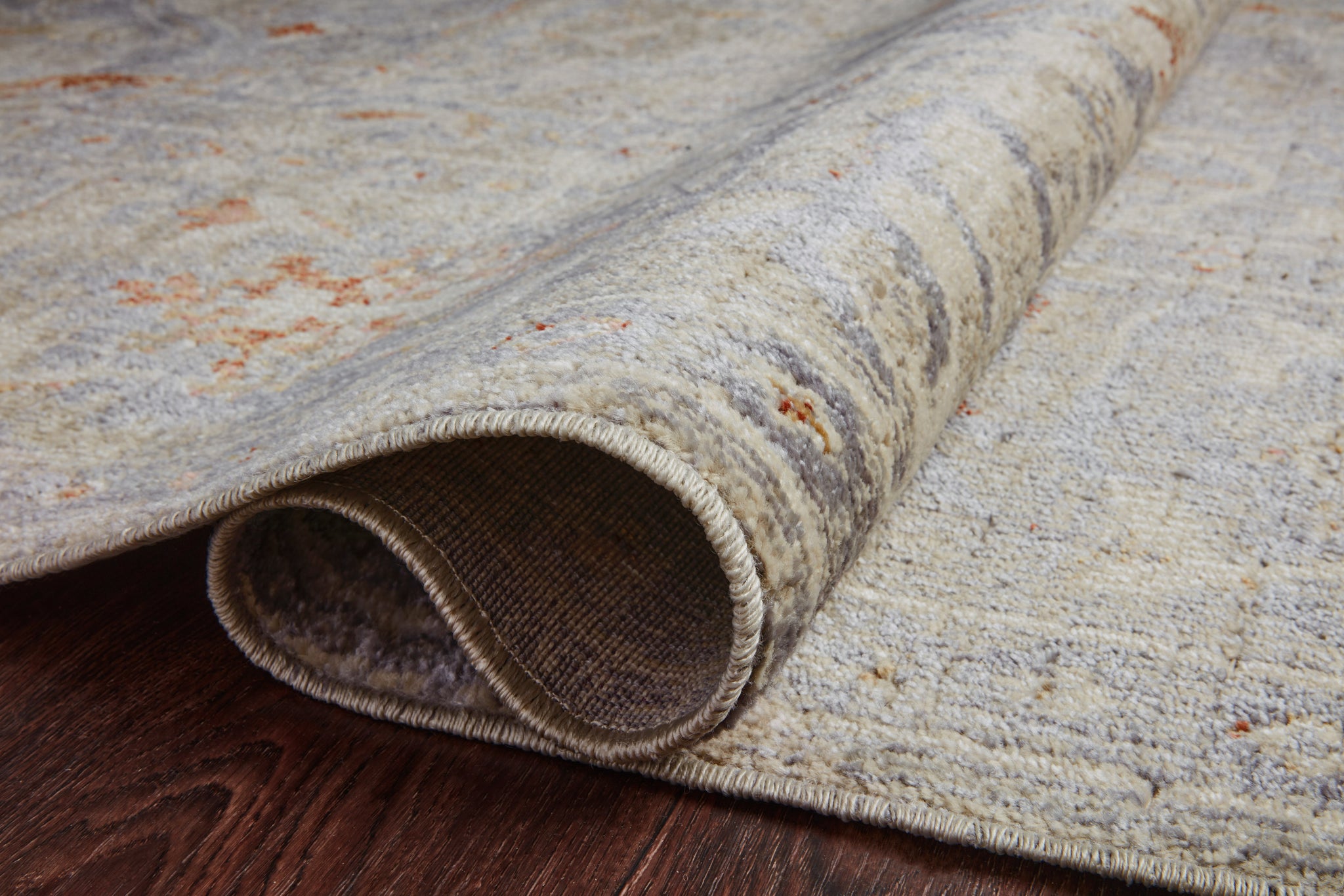 Rosemarie Oatmeal / Lavender shown from another angle.