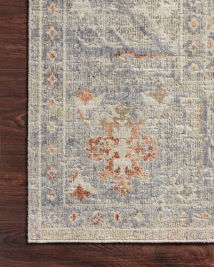 Rosemarie Oatmeal / Lavender shown from a different angle to reveal its pattern.