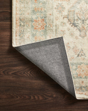Rosette Beige / Multi shown from a different angle to reveal its pattern.