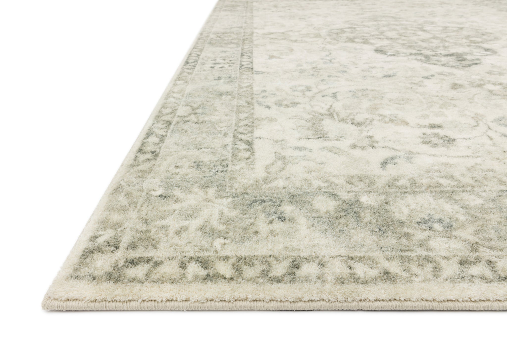 Rosette Ivory / Silver shown from a different angle to reveal its pattern.