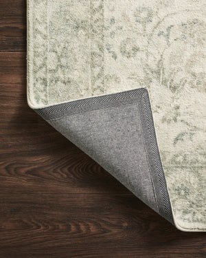 Rosette Ivory / Silver shown from a different angle to reveal its pattern.