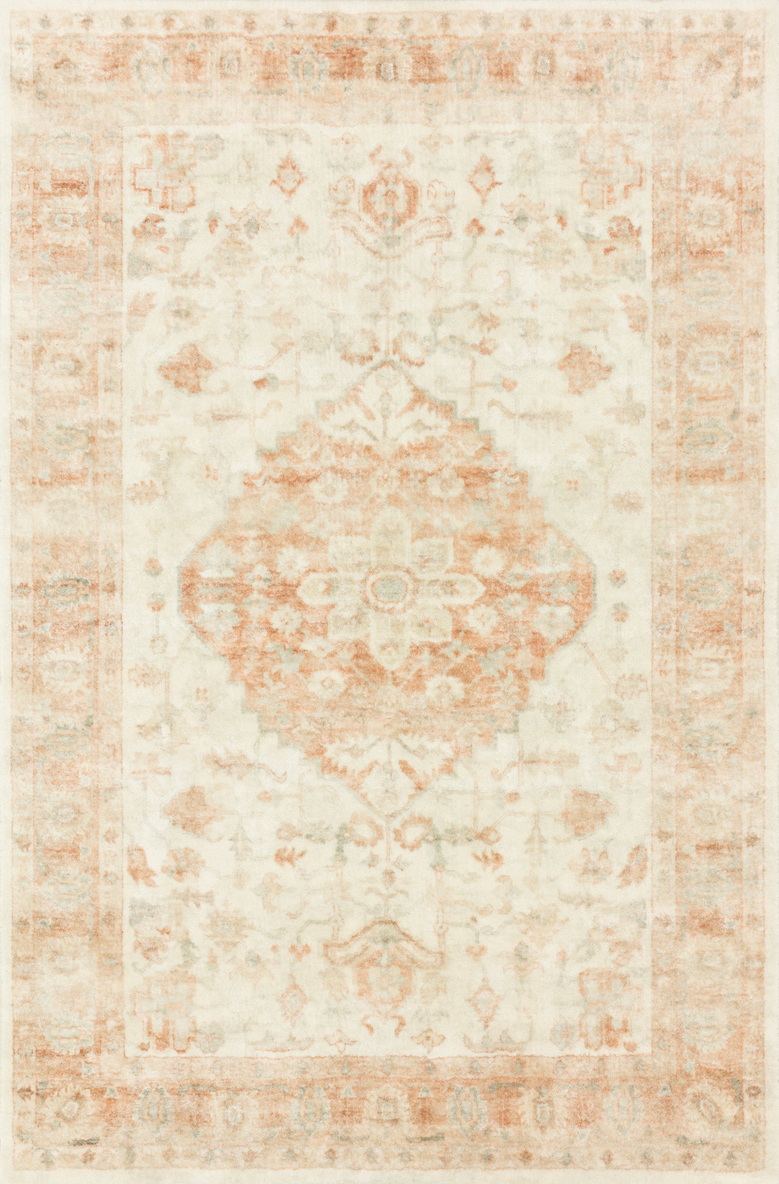 Rosette Ivory / Terracotta — a Loloi rug at Laurie Yapp Home.
