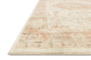 Rosette Ivory / Terracotta shown from a different angle to reveal its pattern.