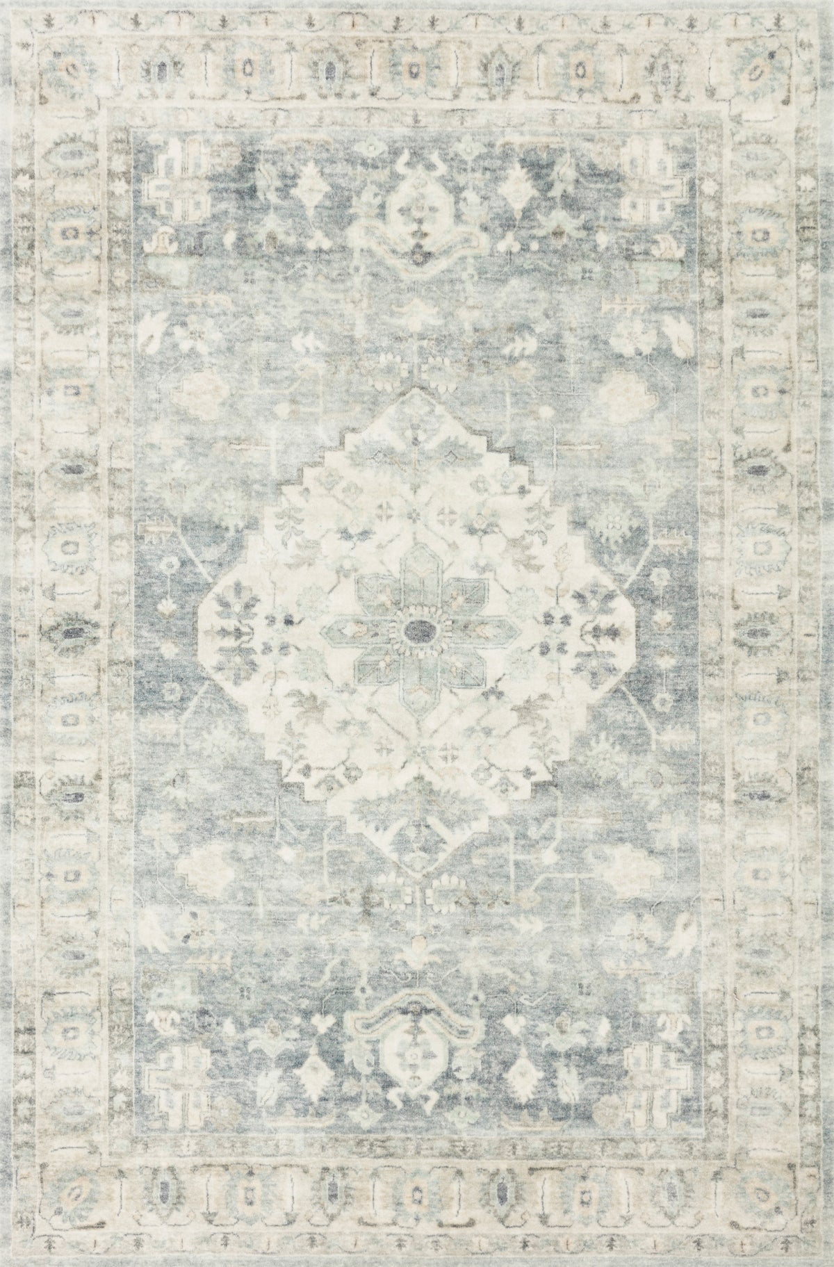 Rosette Denim / Fog — a Loloi rug at Laurie Yapp Home.