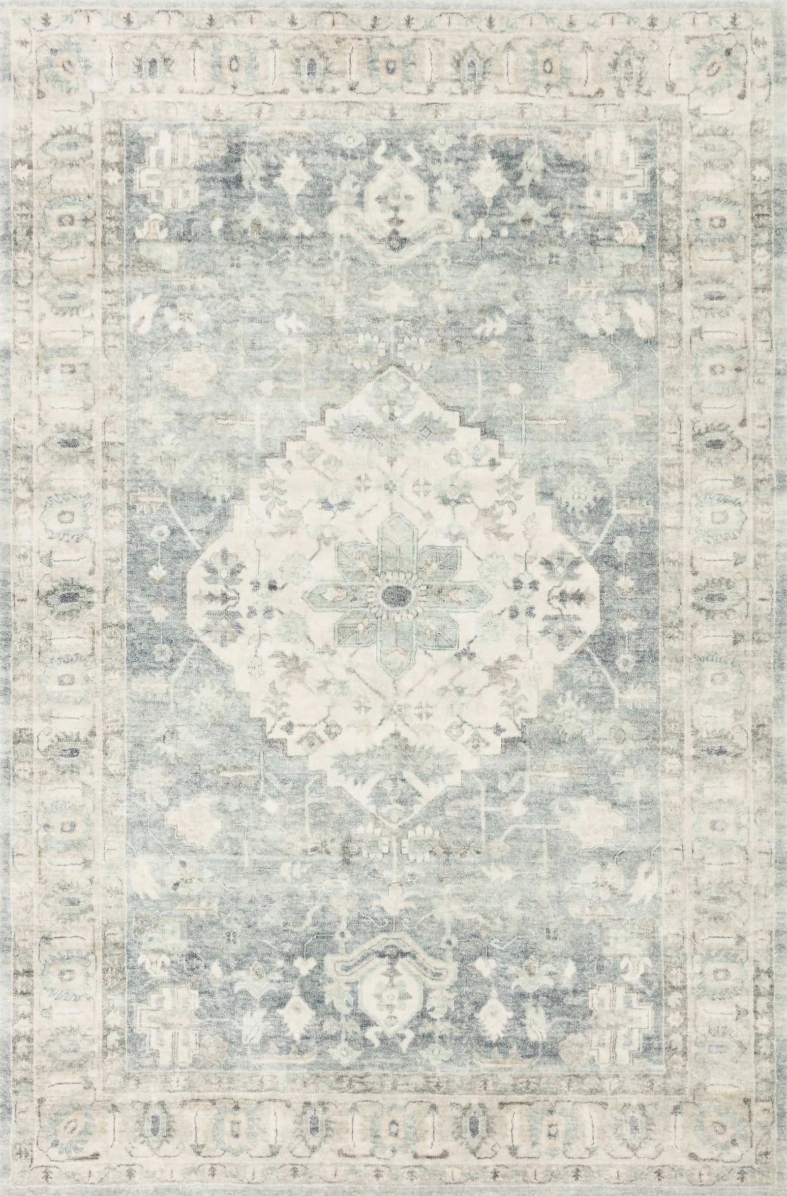 Rosette Denim / Fog — a Loloi rug at Laurie Yapp Home.