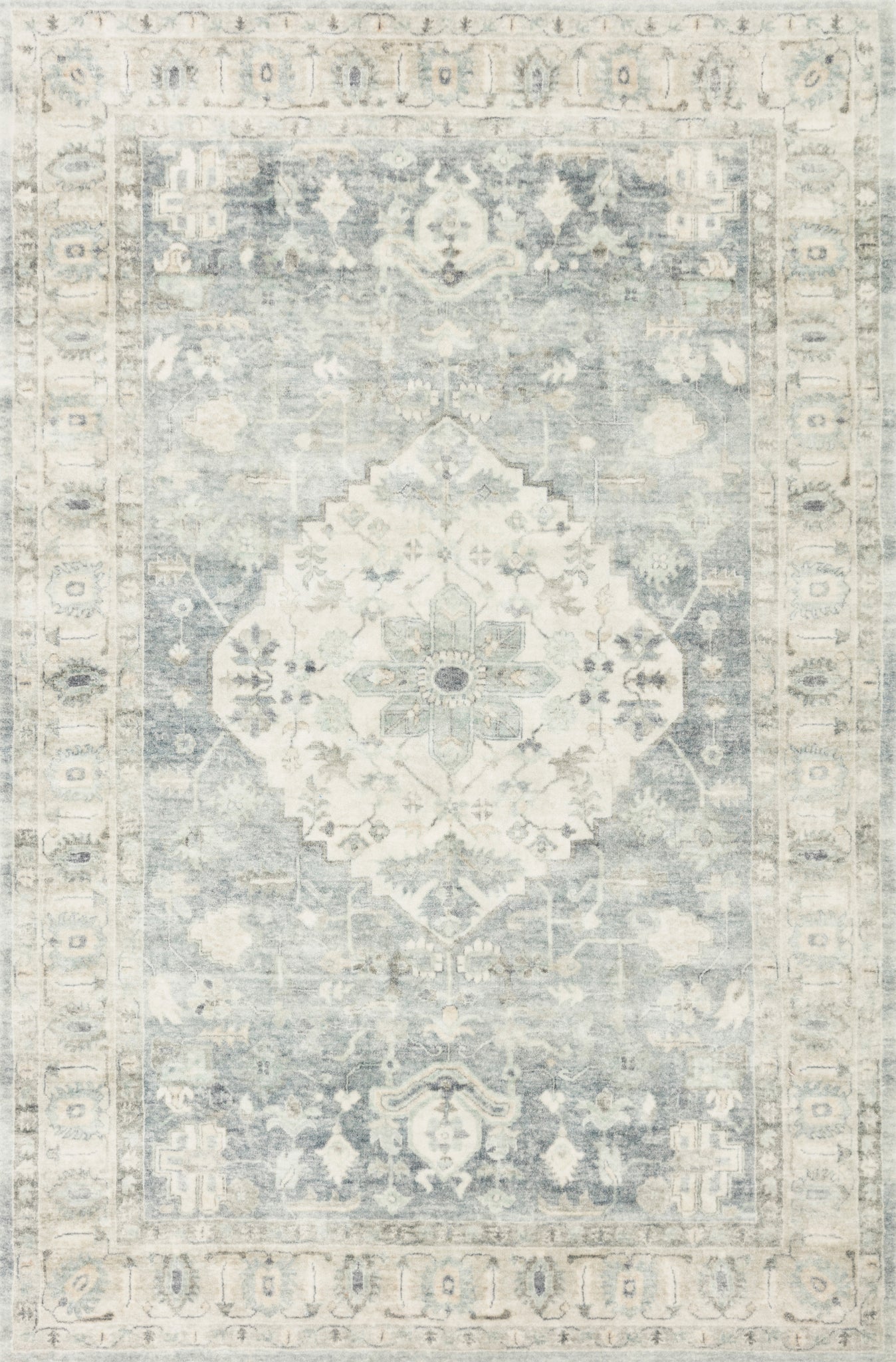 Rosette Denim / Fog — a Loloi rug at Laurie Yapp Home.