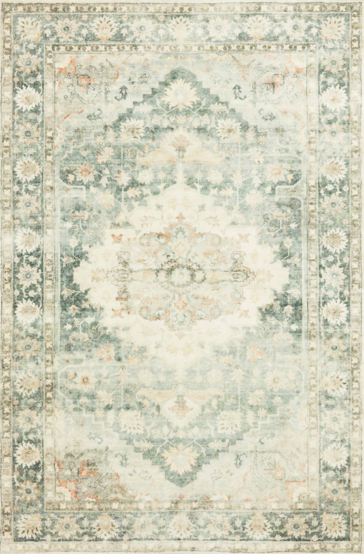 Rosette Teal / Ivory — a Loloi rug at Laurie Yapp Home.