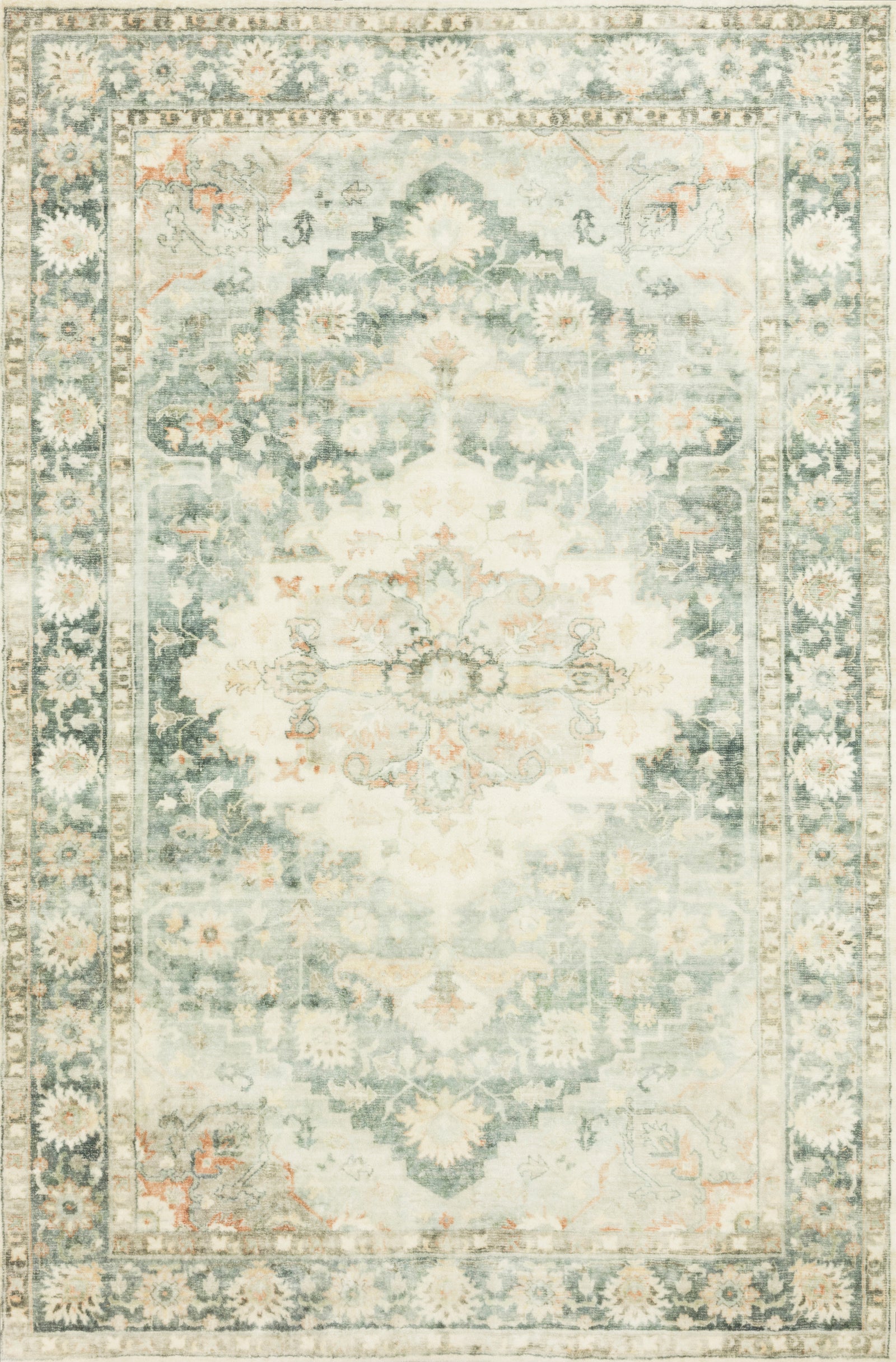 Rosette Teal / Ivory — a Loloi rug at Laurie Yapp Home.