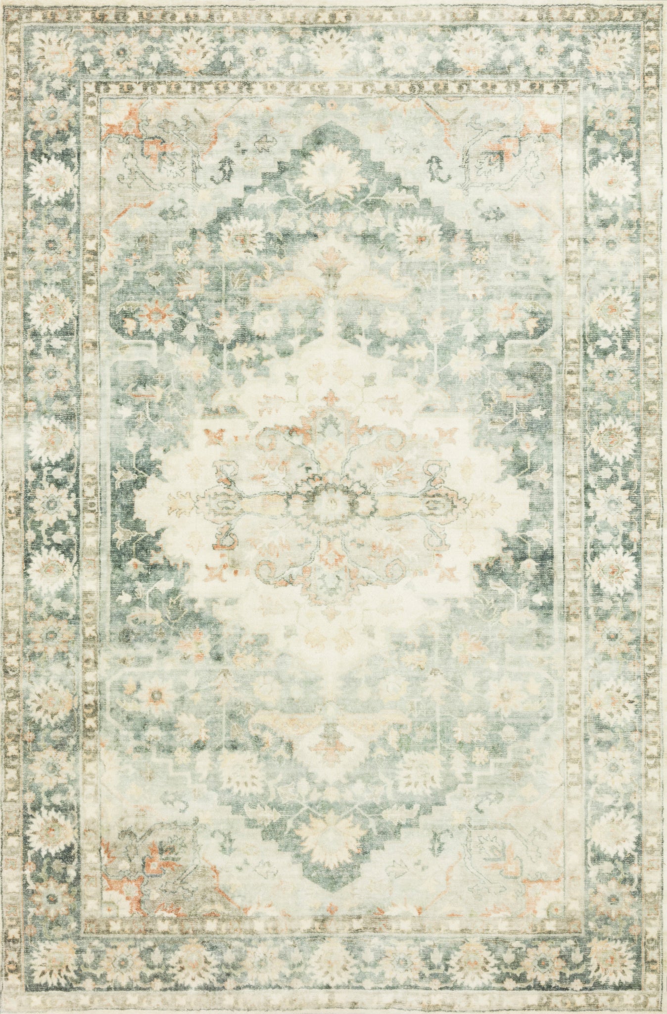 Rosette Teal / Ivory — a Loloi rug at Laurie Yapp Home.