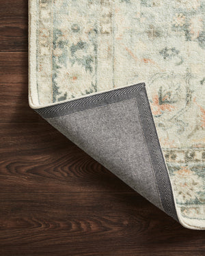 Rosette Teal / Ivory shown from another angle.