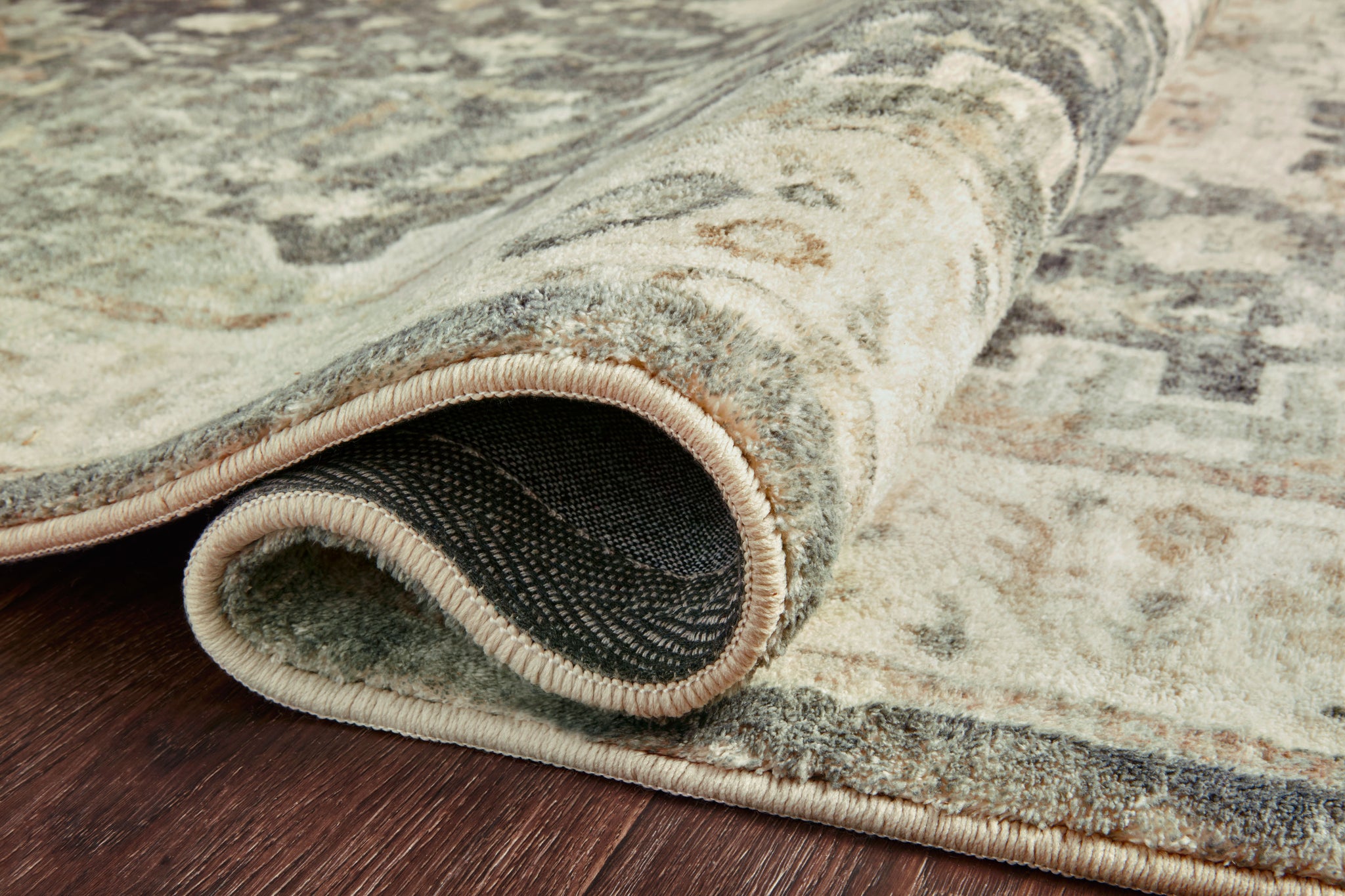 Rosette Slate / Ivory shown from another angle.
