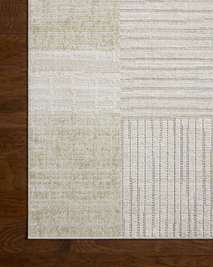 Roxie Linen / Sage shown in a styled living room vignette at Laurie Yapp Home.