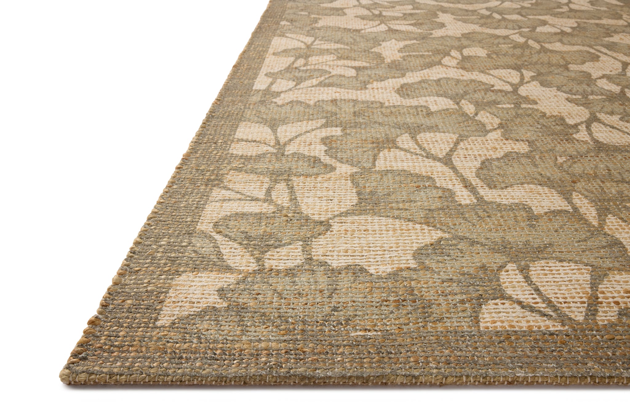 Rue Olive / Sage shown from a different angle to reveal its pattern.